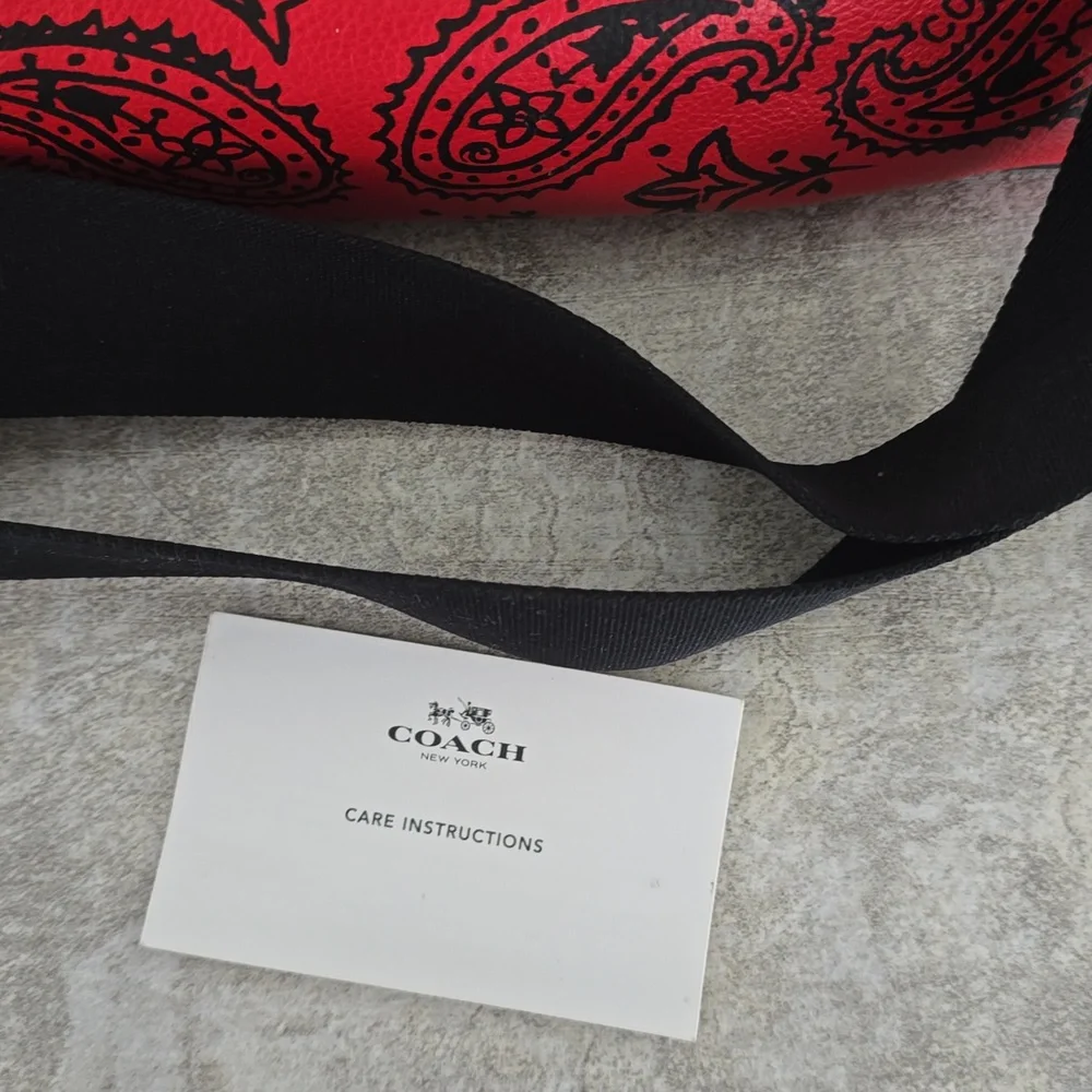 Coach 55961 Bandana Print Red/Black